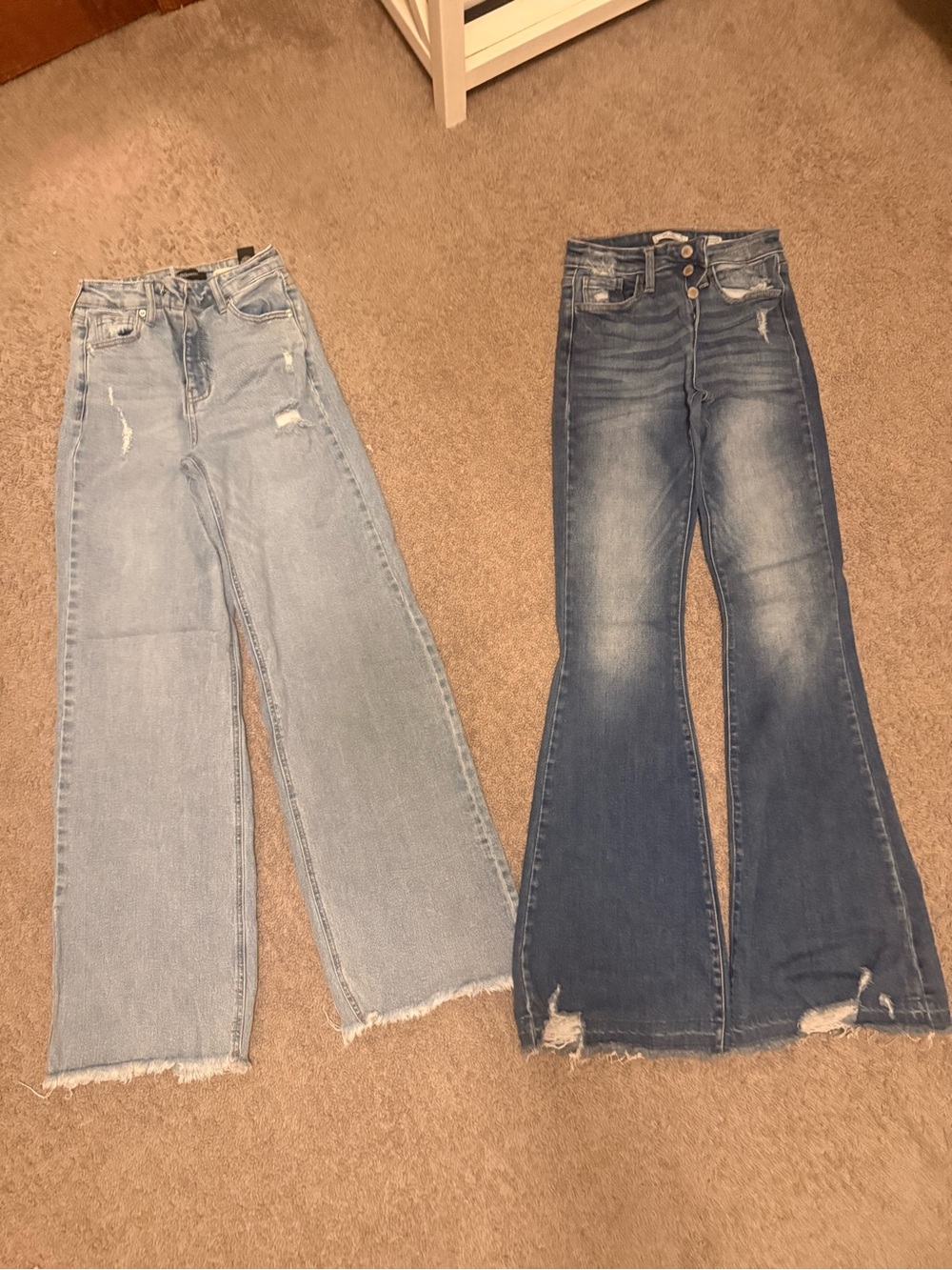 KanCan Light Wash Wide-Leg & Dark Wash Flare Jeans Duo